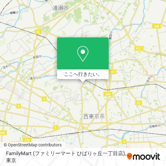 FamilyMart (ファミリーマート ひばりヶ丘一丁目店)地図