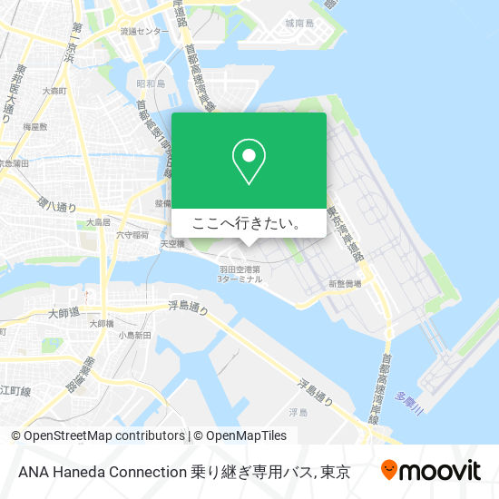 ANA Haneda Connection 乗り継ぎ専用バス地図