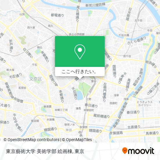 東京藝術大学 美術学部 絵画棟地図