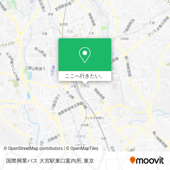 国際興業バス 大宮駅東口案内所地図