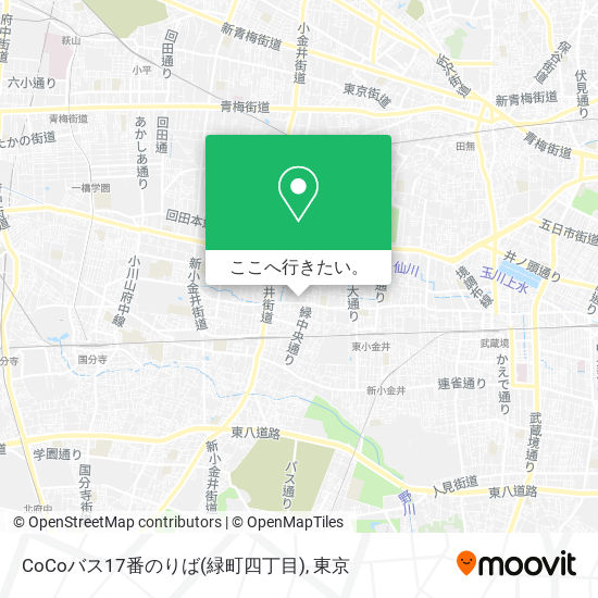 CoCoバス17番のりば(緑町四丁目)地図