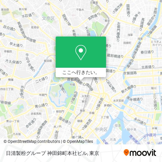 日清製粉グループ 神田錦町本社ビル地図