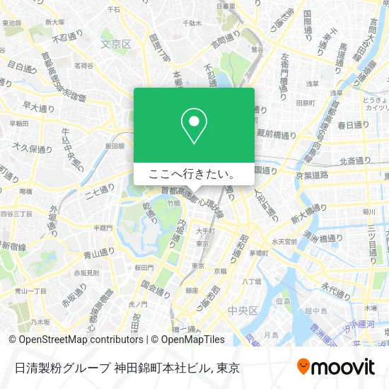 日清製粉グループ 神田錦町本社ビル地図