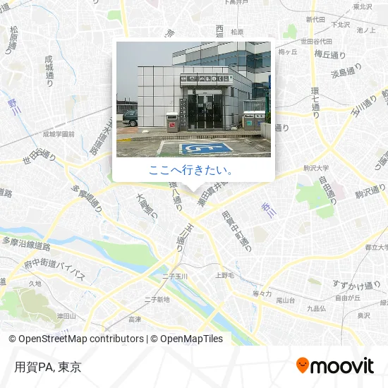 用賀PA地図