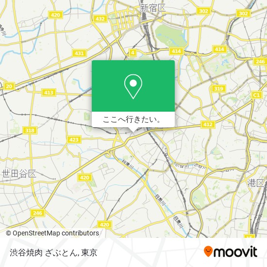 渋谷焼肉 ざぶとん地図