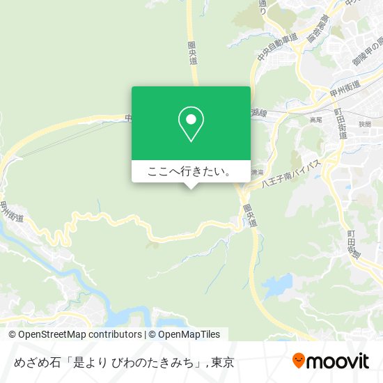 めざめ石「是より  びわのたきみち」地図