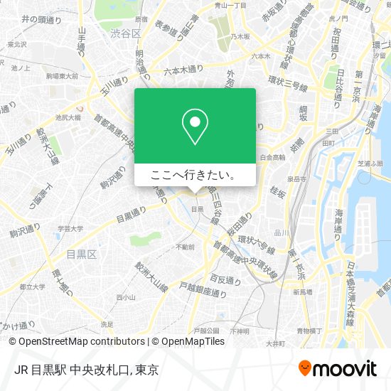 JR 目黒駅 中央改札口地図