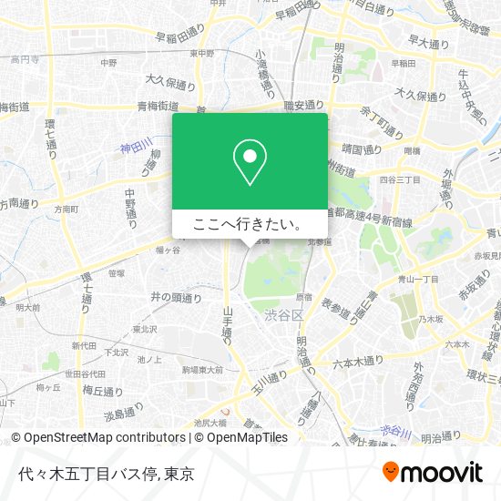 代々木五丁目バス停地図