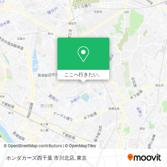 ホンダカーズ西千葉 市川北店地図