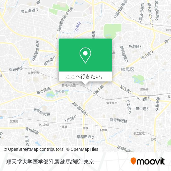 順天堂大学医学部附属 練馬病院地図