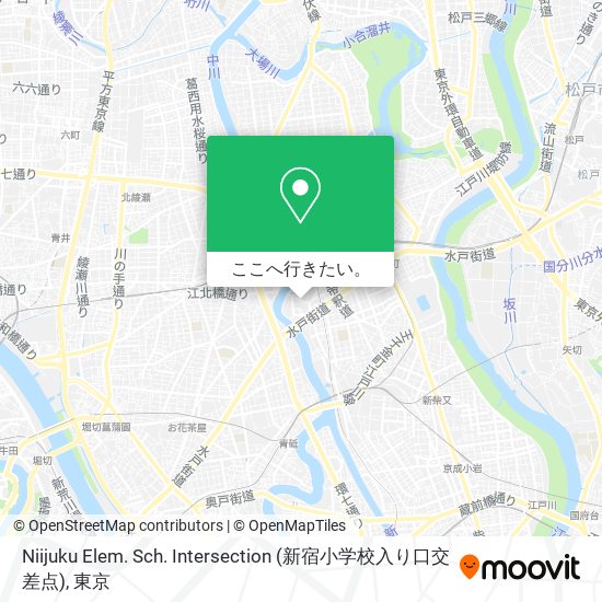 Niijuku Elem. Sch. Intersection (新宿小学校入り口交差点)地図