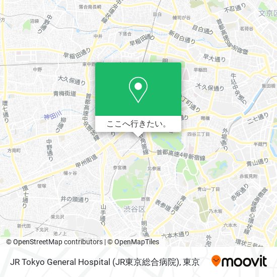 JR Tokyo General Hospital (JR東京総合病院)地図