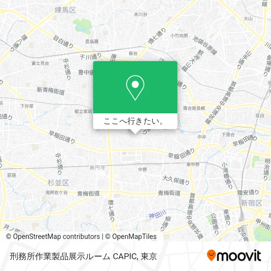 刑務所作業製品展示ルーム CAPIC地図