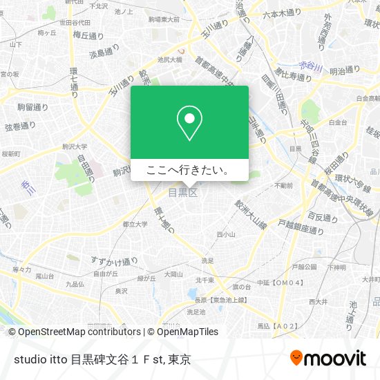 studio itto 目黒碑文谷１Ｆst地図