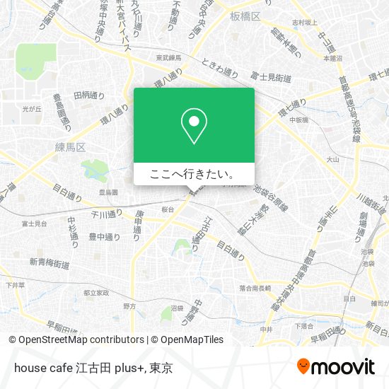 house cafe 江古田 plus+地図