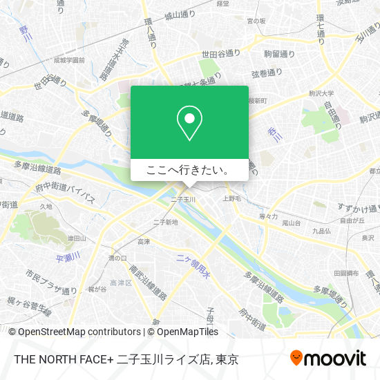 THE NORTH FACE+ 二子玉川ライズ店地図