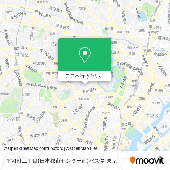 平河町二丁目(日本都市センター前)バス停地図