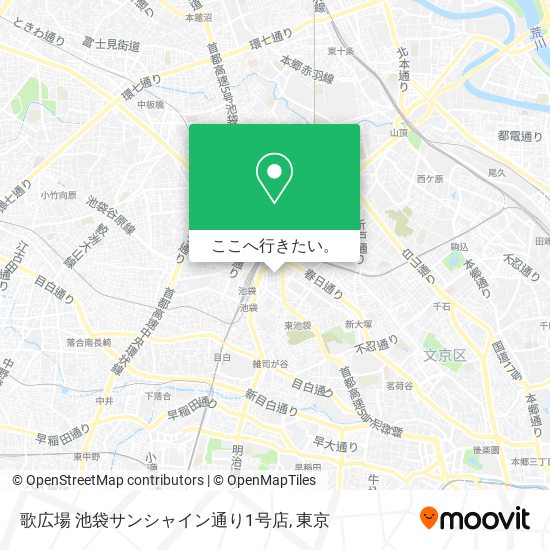 歌広場 池袋サンシャイン通り1号店地図