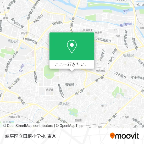 練馬区立田柄小学校地図