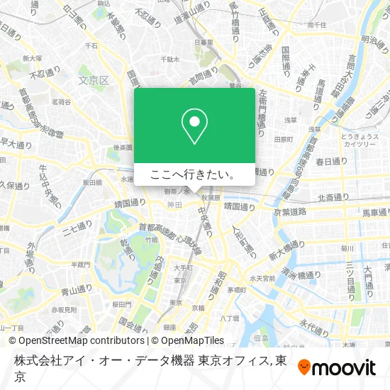 株式会社アイ・オー・データ機器 東京オフィス地図