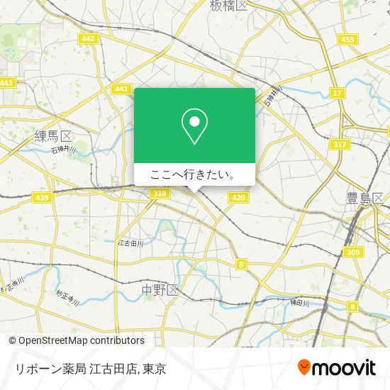 リボーン薬局 江古田店地図