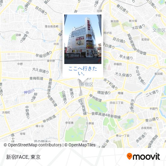 新宿FACE地図