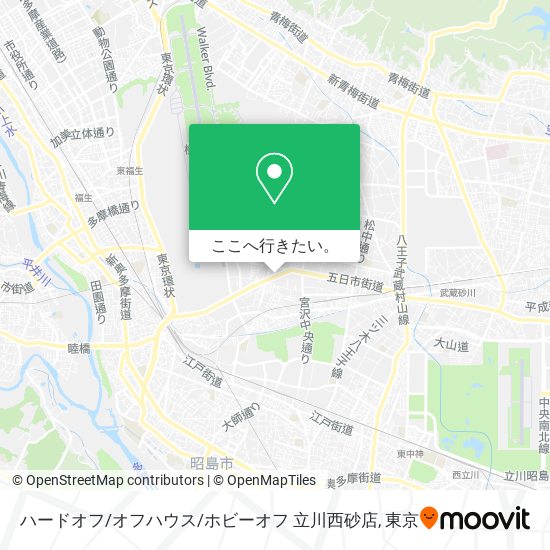 ハードオフ/オフハウス/ホビーオフ 立川西砂店地図