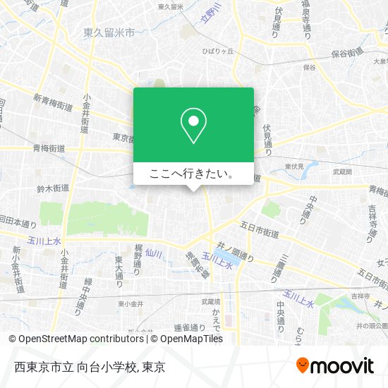 西東京市立 向台小学校地図