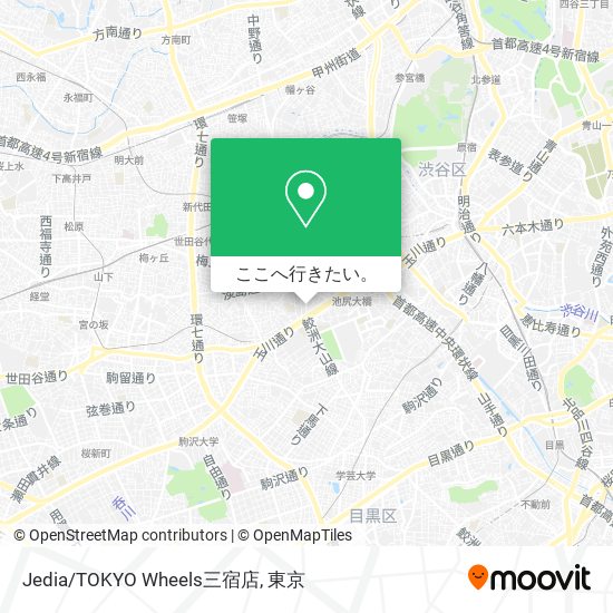 Jedia/TOKYO Wheels三宿店地図