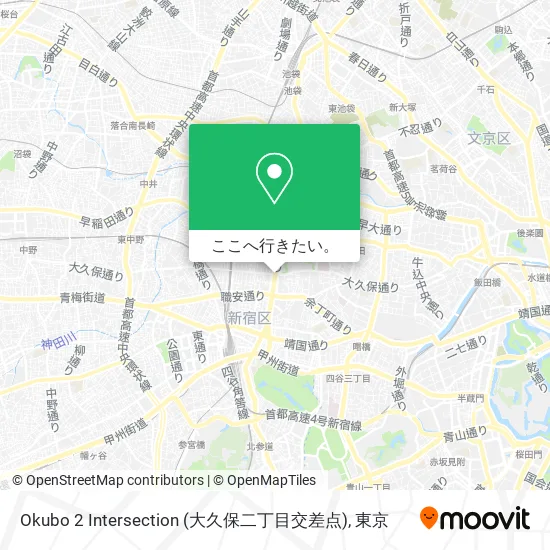 Okubo 2 Intersection (大久保二丁目交差点)地図