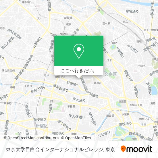 東京大学目白台インターナショナルビレッジ地図
