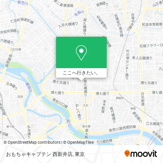 おもちゃキャプテン 西新井店地図