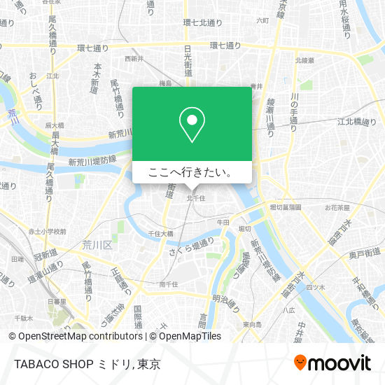 TABACO SHOP ミドリ地図