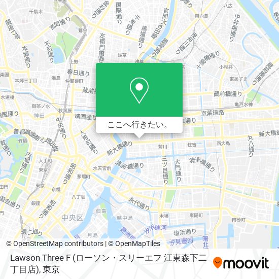 Lawson Three F (ローソン・スリーエフ 江東森下二丁目店)地図