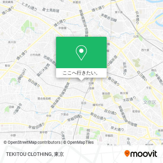 TEKITOU CLOTHING地図