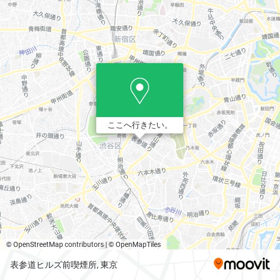 表参道ヒルズ前喫煙所地図