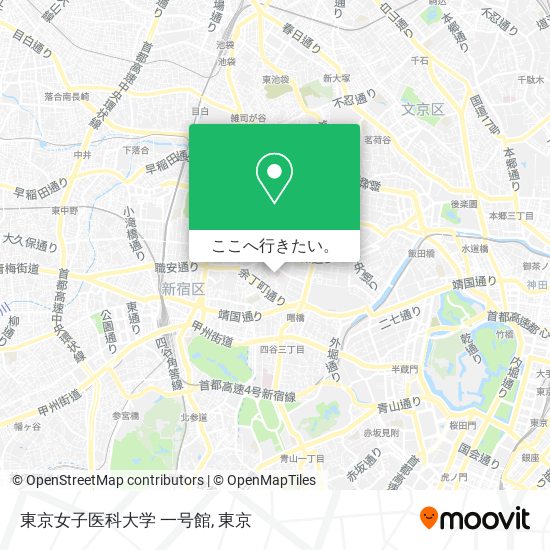 東京女子医科大学 一号館地図