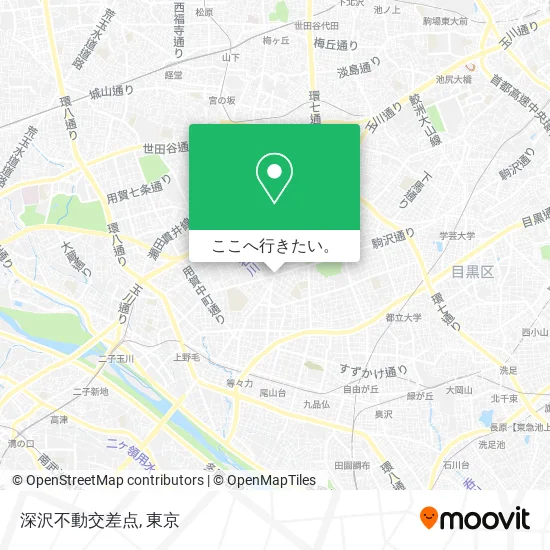 深沢不動交差点地図