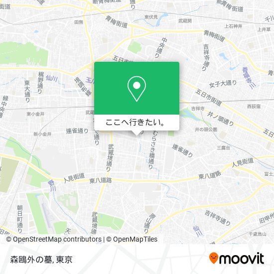 森鴎外の墓地図