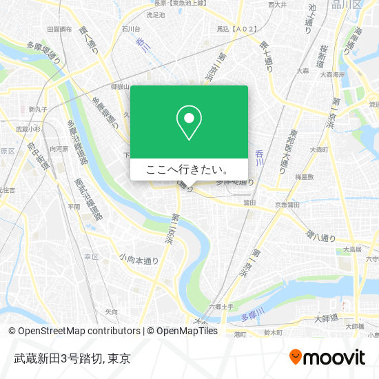 武蔵新田3号踏切地図