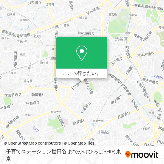 子育てステーション世田谷 おでかけひろばSHIP地図