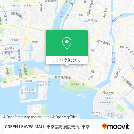 GREEN LEAVES MALL 東京臨海病院売店地図