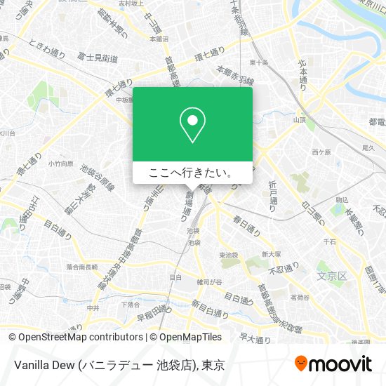 Vanilla Dew (バニラデュー 池袋店)地図