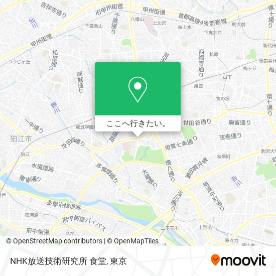 NHK放送技術研究所 食堂地図