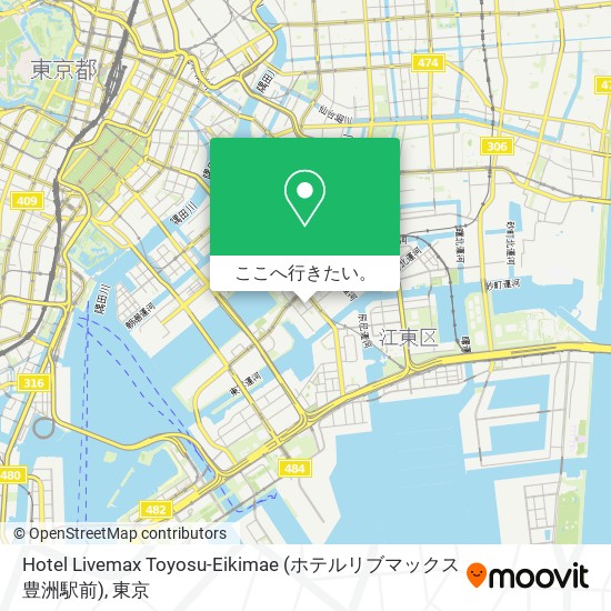 Hotel Livemax Toyosu-Eikimae (ホテルリブマックス豊洲駅前)地図