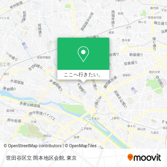 世田谷区立 岡本地区会館地図