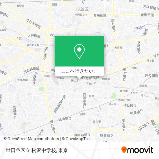 世田谷区立 松沢中学校地図