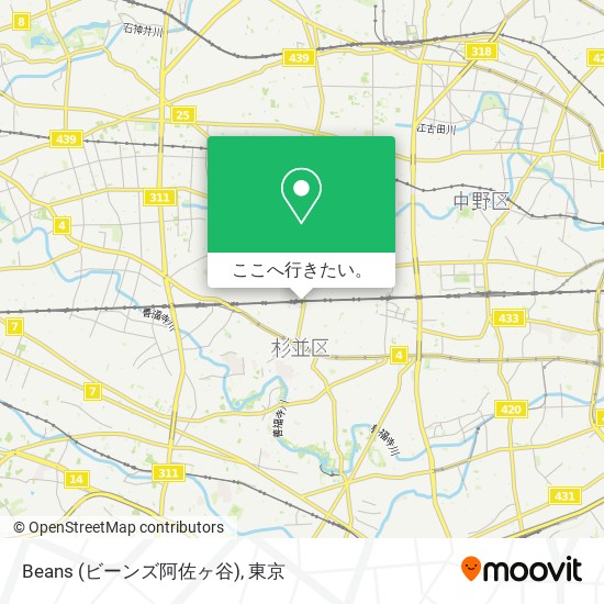 Beans (ビーンズ阿佐ヶ谷)地図