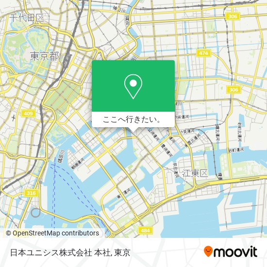 日本ユニシス株式会社 本社地図