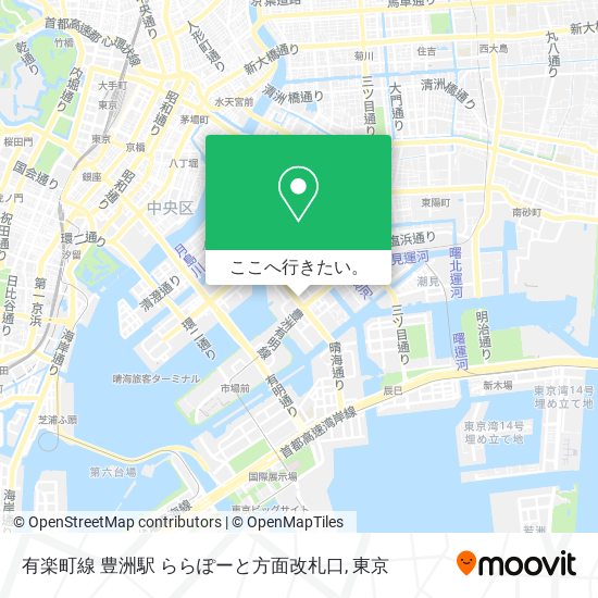 有楽町線 豊洲駅 ららぽーと方面改札口地図